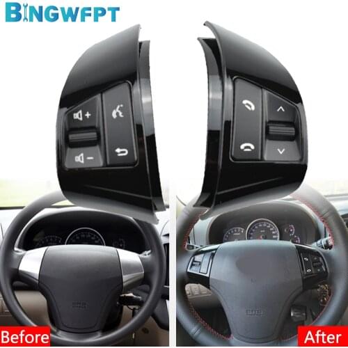 BlueBacklight Bluetooth Audio Volume Music Control Switch For Hyundai Elantra HD Multifunction Steering Wheel Buttons