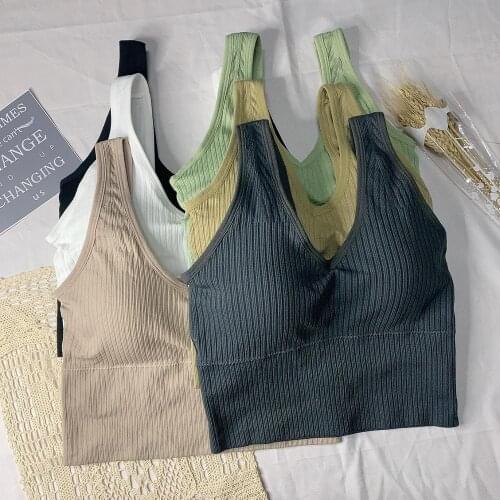 Sexy Push UP Bra Gym Bra Women V-Tie Sport Bras Solid Underwear Fitness Yoga Tops Running Wear Workout Sportswear Sports Vest