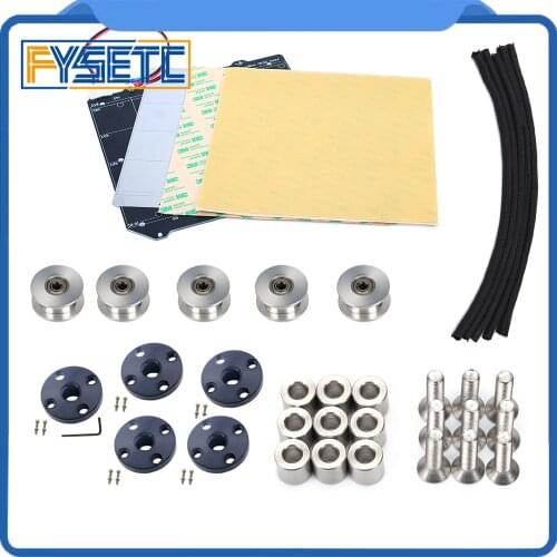 Magnetic Heated Bed MK52 24v Thermistor Kit + Steel Sheet + PEI + 623h + Nuts + spacer +Textile Sleeve Cable For Prusa i3 MK3