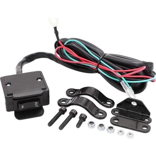12V ATV Winch Rocker Switch with Handlebar Control Line Kit for ATV/UTV