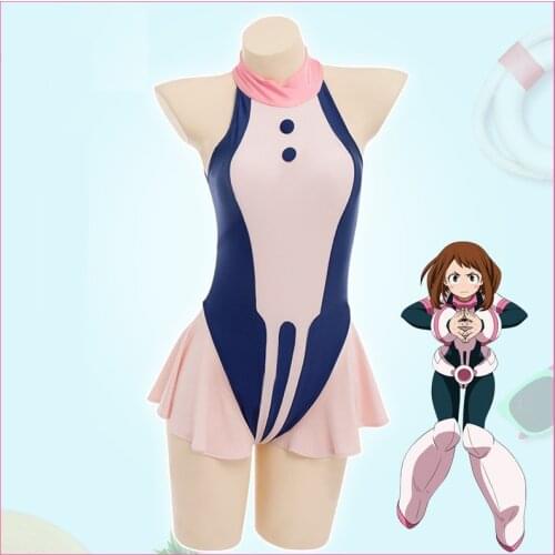 OCHACO URARAKA Swimsuit My Hero Academia Swimming Suit One-piece Boku no Hero Academia Swimwear Cosplay Outfits for Famale