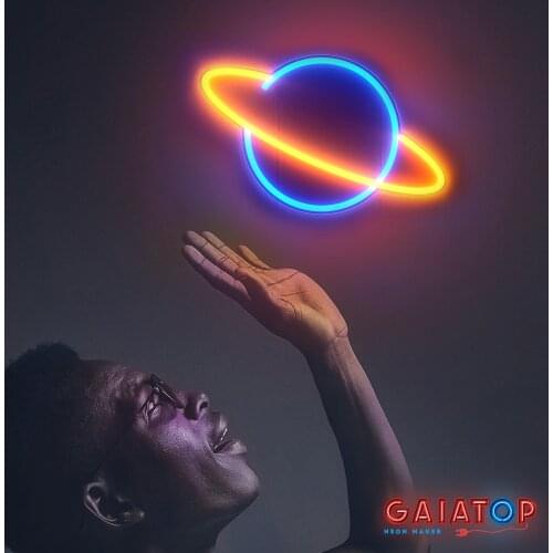 GAIATOP LED Neon Light Sign Wall Art Night Lamp Colorful Rainbow Decoration Light for Room Bar Birthday Space