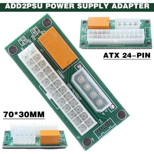 New Arrival Dual Power Supply Adapter Connector ADD2PSU ATX 24-Pin Power Synchronous Start Controller Adapters