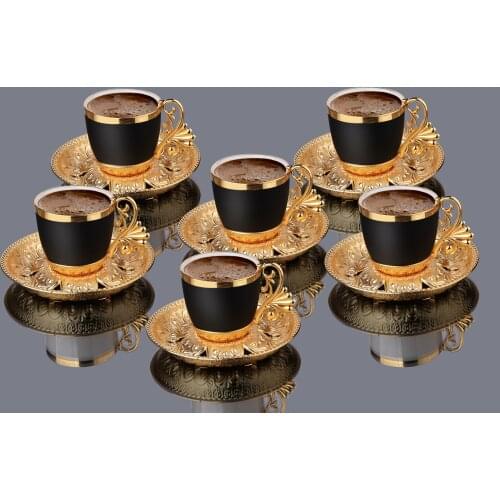 Vegatable Dyed Luxury Silver Color Coffee Set