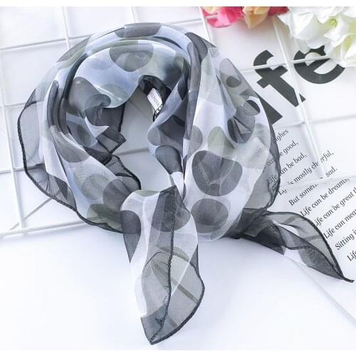 Spring-summer hot women silk scarf square lady wrap small office neck head scarf hair scarf foulard 50*50cm skinny scarfs