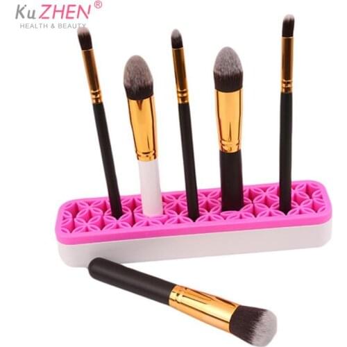 1pcs Silicone Nail Pen Holder Display Stand Rack Brush Storage Case Silicone Organizer And Drying Shelf For Makeup Brushes