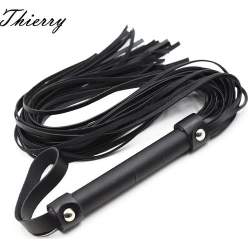 Thierry bdsm bondage Sex Toys for couples PU Leather flogger Bondage Sex Whip Flogger BDSM Slave whip Spanking Butt Adult Games
