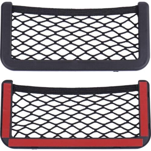Universal Black Car Net Bag Phone Holder Storage Pocket Car Mesh Net Holder Pocket phone holder adhesive visor box 5*8cm/20*8cm