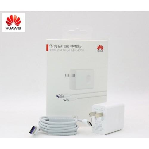 Original Huawei 40w USB SuperCharge Charger 10V 4A Fast Charger 5A Type C Cable for P30 P20Mate 30 20 Pro RS Honor 10 20 v20