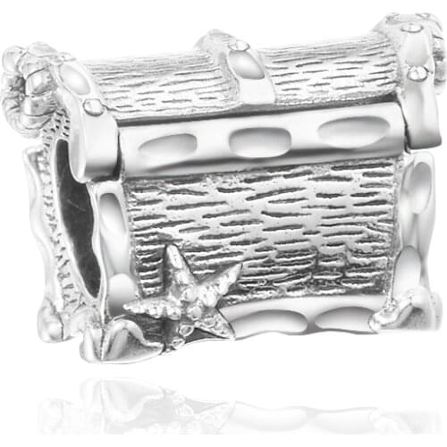 2021 Chest Of Treasure Charm 100% 925 Sterling Silver Jewelry For Women Beads For Jewelry Fits Necklace Bracelets