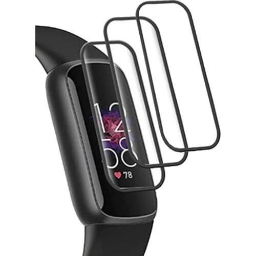 3 Pcs 3D PC Glass Protective Film For Fitbit Luxe Full Curved Cover Screen Protector Bubble-free For Fitbit Luxe Accessories