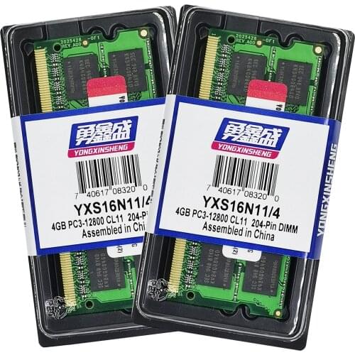 4GB / 2X4GB DDR3 1600 MHz PC3-12800 204 Pins Sodimm Laptop Memory DDR3L 1.35V NON ECC Intel and AMD both Compatible Ram