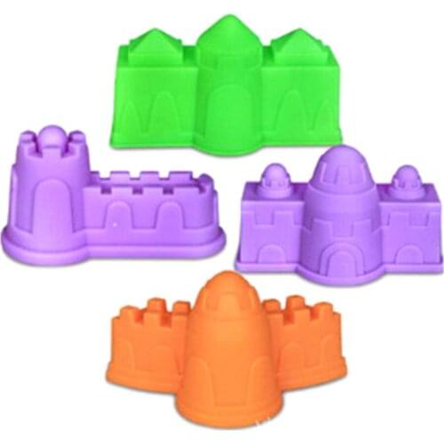 4pcs DIY Building Dynamic Magic Sand Clay Model Educational Toys Indoor Magic Play Sand Castle Models Building Toys