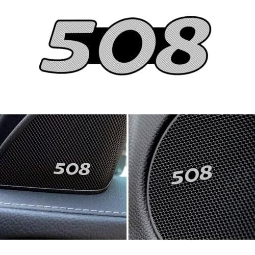 4pcs for Peugeot 508 2008 3008 car Speaker audio Speaker Badge stereo Emblem sticker stying