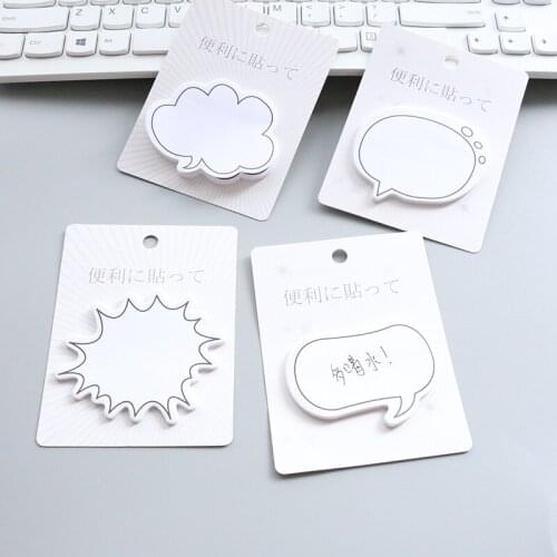 40 packs Kawaii memo sheets Japanese Style Minimalist Dialog Self-Adhesive Memo Pad Sticky Notes Adhesive Office Stationery cute