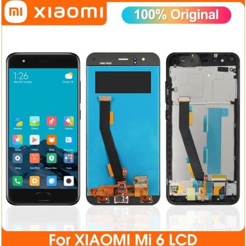 Original Mi Phone Mi6 LCD Display 5.15" For Xiaomi Mi 6 Cellphone Screen Touch Glass Digitizer Replacement Support Fingerprint