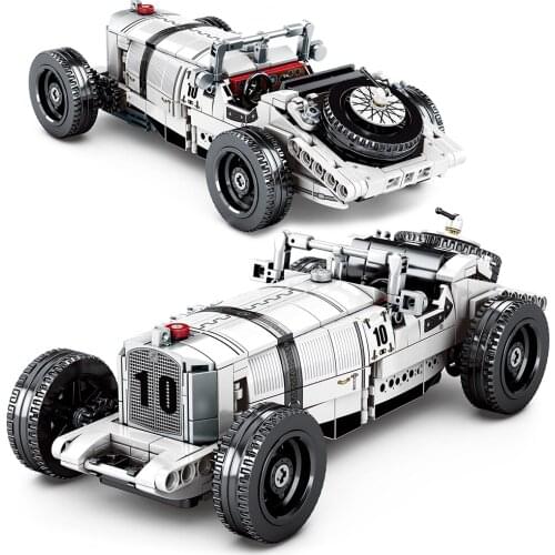 562Pcs Roadster Creator Vintage Building Blocks City Pull Back Vehicle Classic Convertible Car Bricks Toys For Children Gifts