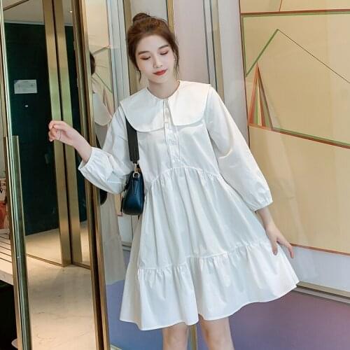 6622# Maternity Clothes 2Pcs Sweet Style Maternity Dress Set Clothes for Pregnant Women Pregnant Women Suit