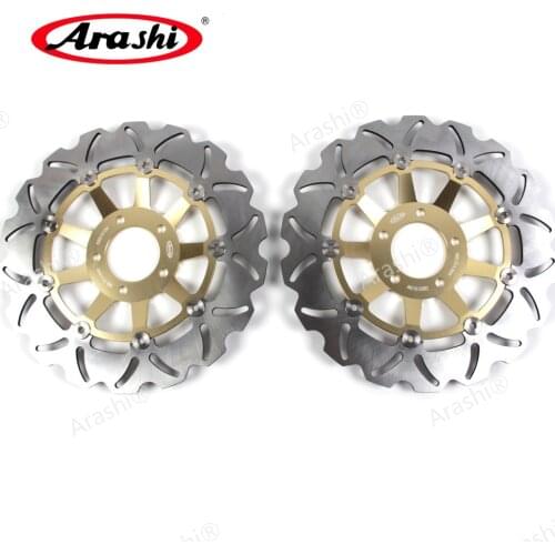 ARASHI For SUZUKI GSX R 1100 1989 - 2000 CNC Front Brake Rotors Brake Disc GSXR 750 GSXR750 Aluminum BLACK 1989 1990 1999 1998