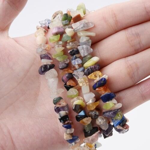 Mix Irregular Natural Stone Beads Chips Gravel Bead for Jewelry Making DIY Handmade Bracelet Necklace Accessories 15'' /Strand