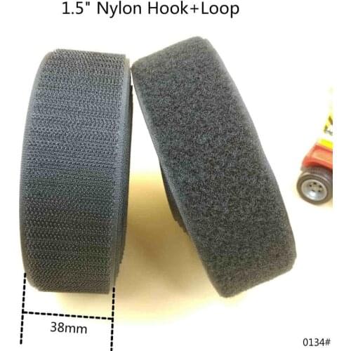 Free Shipping 1.5" High Quality 38mm Black Nylon Sewing Fastening Tape 5M Hook and Loop DIY Shoes Bags Clothes Accessories