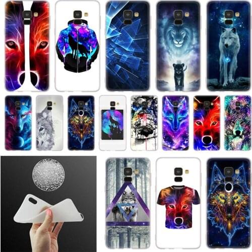 Phone Case For Samsung Galaxy A10 A20 A30 A40 A50 A51 A70 A6 A8 Plus A7 A9 2018 A3 A5 2017 Soft Cover Cool Wolf Hipster Print