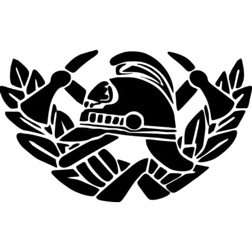 CK2487#23*14cm Fire Protection car sticker vinyl decal silver/black car auto stickers for car bumper window car decorations