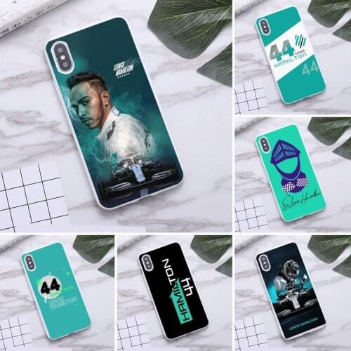 F1 Lewis Hamilton 44 Phone Case For iphone 12 11 Pro Max Mini XS 8 7 6 6S Plus X SE 2020 XR Candy white Silicone cover