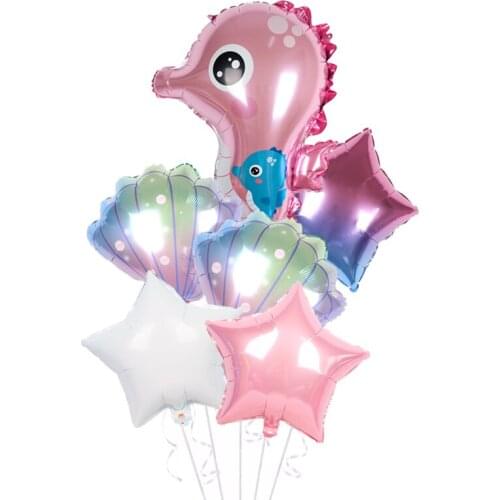 1set Under Sea Ocean World Animal Balloons Jellyfish octopus Sea Party Theme Kids happy Birthday Party Decoration Baby Shower
