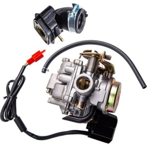 Carburetor Carby Carb & Intake Manifold for Rex RS 400 450 460 GY6 50cc 60cc GY6 for Baotian Qingqi Jinlun 50Ccm Agm Gmx Bt49Qt