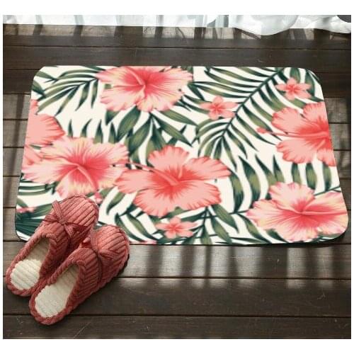 Doormat Green Plant Mats Non-slip Kitchen Rug Bath Mat Modern Home Decor Carpet In The Bedroom Hallway Mat Protective Floor Mat
