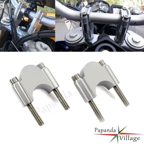 Papanda Motorbike 7/8" 1-1/8" Handlebar Riser Motocross 22mm 28mm 30mm Rise Bar Riser Clamp Mount for Honda Suzuki BMW kawasaki