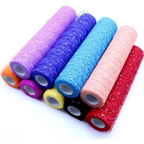 10 Yards 30cm Lace Glitter Sequin Tulle Roll Netting Fabric Tulle Spool Table Runner Party Wedding Festival Home Decoration