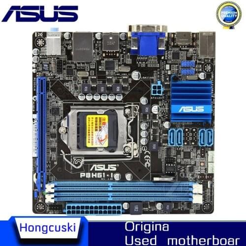 For Asus P8H61-I Desktop Motherboard LGA 1155 DDR3 16GB USB2.0 USB3.0 CPU DVI HDMI VGA H61 motherboard