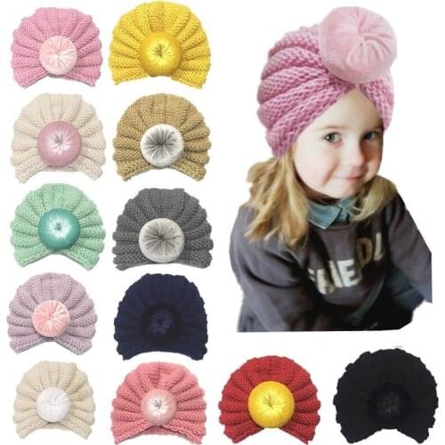 New Autumn and Winter Boys Girls Photography Props Donut Woolen Cap Baby Hats for Kids Baby Accessories Newborn