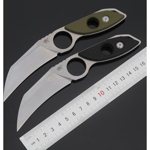 Sanrenmu S615 Fixed Blade Knife Stonewashed 8Cr14mov Blade G10 Handle with Knife Sheath