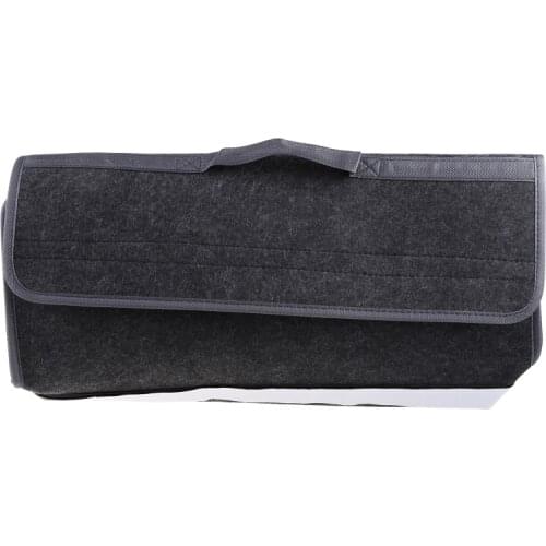 Car Trunk Organizer Car Storage Bag Cargo Container Box Soft Felt Storage Box Tidying Holder Multi-Pocket Car Styling