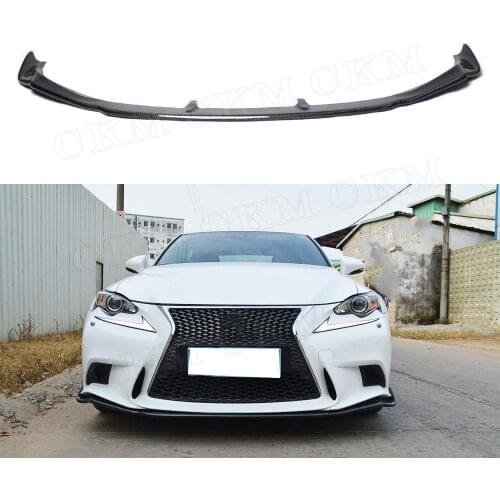 Carbon Fiber Front Bumper Lip Chin Spoiler for Lexus IS250 IS350 IS F Sport Sedan 4 Door 2014-2016