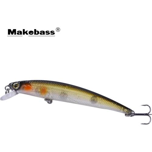 MAKEBASS Minnow Jerkbait Suspending Lures 3.5in/0.25oz Artificial Hard Baits Trout Walleye Fishing Tackle Middle and Upper Layer