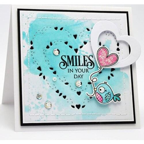 Hollow Hearts Layers Stencil Metal Cutting Dies DIY Scrapbooking Embossing Valentines Day Paper Cards Making Crafts New 2018