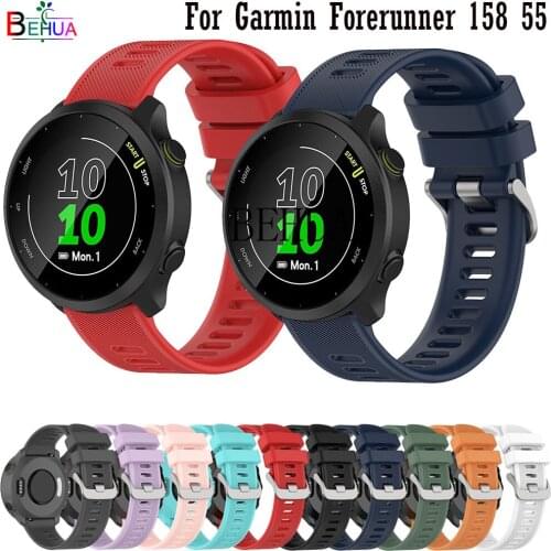 20mm Silicone WatchBand For Garmin Forerunner 158 55 645 245 245M Strap bracelet For Garmin venu sq / Vivoactive 3 WristStrap