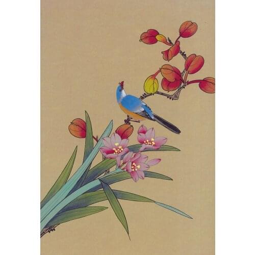 Canvas Art Picture Print Painting Chinese Watercolor Flowers and Birds Oil Painting on Canvas Wall Art Picture for Home Decor