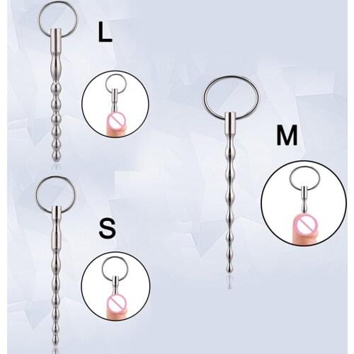 S/M/L Sex Toys Size Stainless Steel Urethral Plug Sound Urethra Vibrators Dilators Prince Wand Penis Insert
