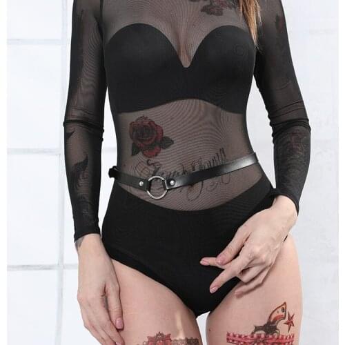 CKMORLS Sexy Leather Harness Body Women Waist Belt Female Gothic Fashion Metal Girl Chain Lingerie Suspender Belt Bdsm Bondage