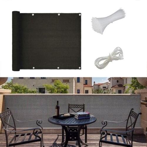 1PC Balcony Wind Sunshade Net Shelter Privacy Screen Breeze Sewing Buckle Outdoor Awning Balcony Garden Fence Cover