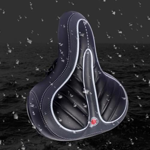 Wide Comfort Bike Seat Fat Bike Saddle Gel Bum Absorbent Cushion L