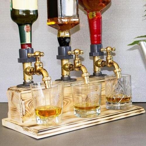 Faucet Shape Wine Dispense Fathers Day Liquor Alcohol Whiskey Dispenser for Party Dinners Bars and Beverage Stations