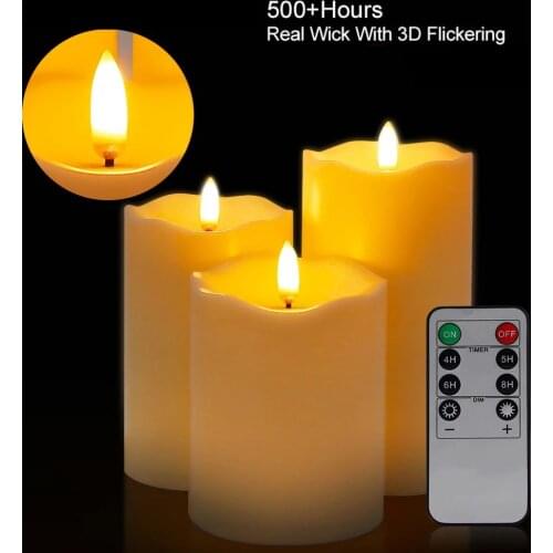Remote Control LED Flameless Candle Lights NewYear Candles Easter Wedding Birthday Decoration Lighting Battery Powered Tea Light