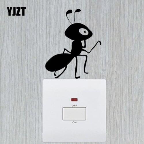 YJZT Cartoon Animal Ant Wall Switch Sticker Decal Vinyl Children Room Decor Modern Art S19-0676