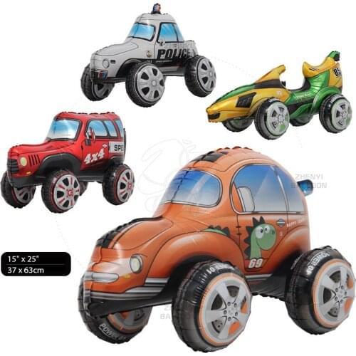 1pc 4D Car SUV Beetle F1 Racing Car Foil Balloon Cartoon Truck Balon Children Gifts Boys Birthday Party Decorations Kids Toys